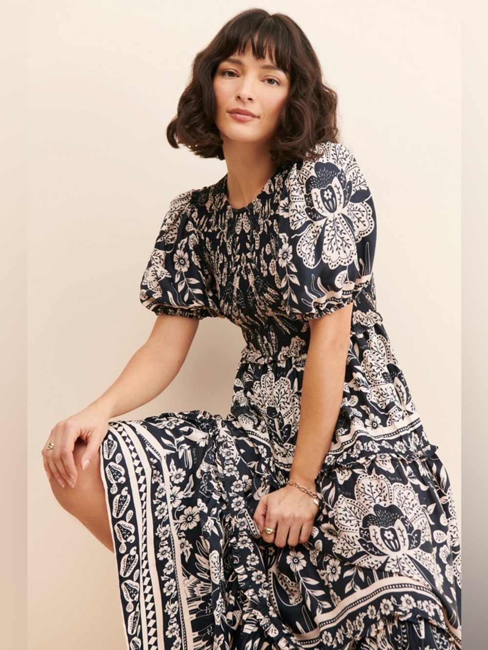 Farm Rio black graphic floral maxi dress - Picture 11 of 11